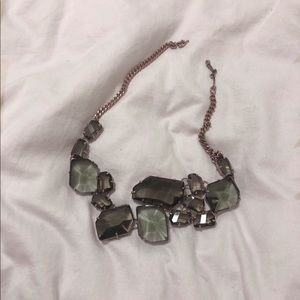 Statement Jewel Necklace (Teals and Greens)